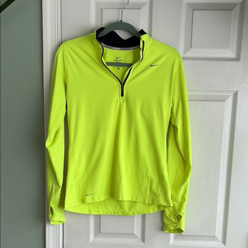 Nike Dri-FIT Neon Yellow Long Sleeve Top